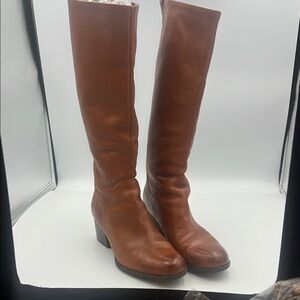 Born Brown Leather Knee-High Heeled Boots